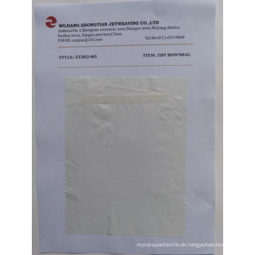 100% Polyester 320T Downbag Taffeta